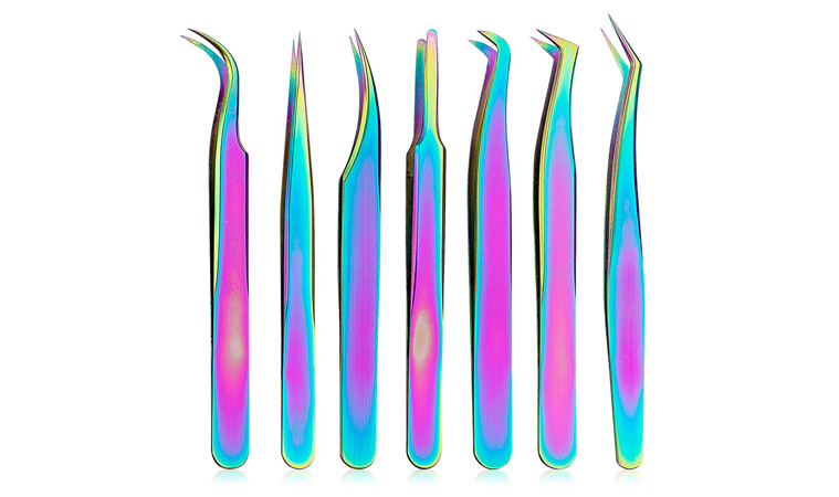 Private Label Tweezers Eyelash Extension Curved Straight Pincetas Applicator Remover Make Up Tools Eyebrow Tweezers